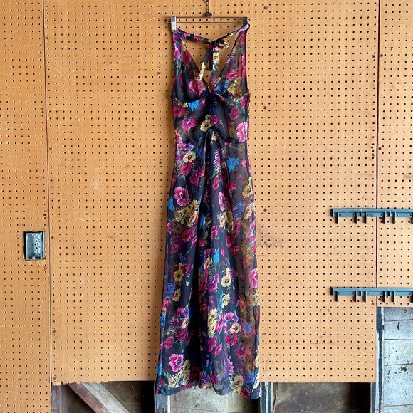 VINTAGE CHIFFON FLORAL ROMPER - Picture 4 of 6